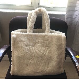 Victoria secret fur tote bag